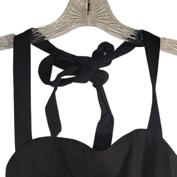 Astr The‎ Label Black Tie Back Bodysuit Size S Womens Stretchy & Fitted Design - Picture 3 of 8